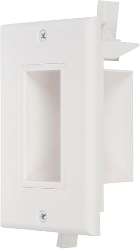 لوحة حائط كابل ذات جهد منخفض مجوفة من نقطة المشتري، منفذ سهل التركيب لإخفاء وتمرير أسلاك التكنولوجيا من خلال HDMI والتلفزيون والفيديو والصوت والشبكة وأسلاك السماعات وغطاء خافي العيوب (عبوتان) in Kuwait