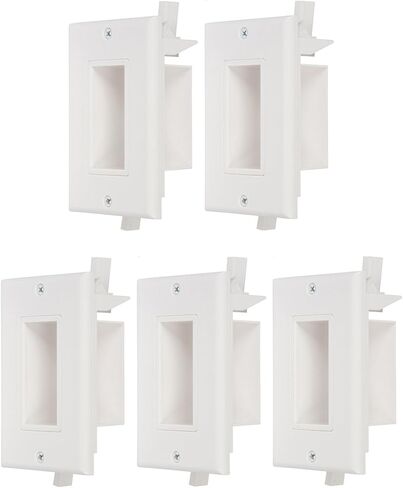 لوحة حائط كابل ذات جهد منخفض مجوفة من نقطة المشتري، منفذ سهل التركيب لإخفاء وتمرير أسلاك التكنولوجيا من خلال HDMI والتلفزيون والفيديو والصوت والشبكة وأسلاك السماعات وغطاء خافي العيوب (عبوتان) in Kuwait