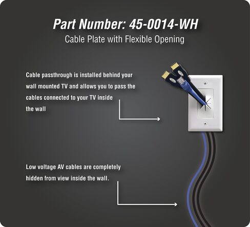 DATA COMM 45-0014-BK Cable Plate with Flexible Opening, 1-Gang, Black in Kuwait