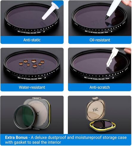 JJC 43mm ND Filter ND2-2000 VND Variable Neutral Density Adjustable Fader in Saudi Arabia