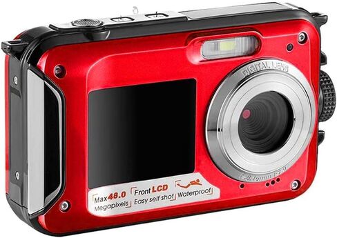 Acuvar Waterproof Digital Camera 48MP – Underwater Camera for Snorkeling, Floating Point & Shoot Camera with Dual Screen, Autofocus, 11FT Depth, Compact Camera for Beach, Pool & Travel (Blue) in Saudi Arabia