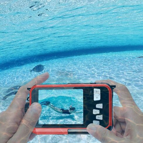 Acuvar Waterproof Digital Camera 48MP – Underwater Camera for Snorkeling, Floating Point & Shoot Camera with Dual Screen, Autofocus, 11FT Depth, Compact Camera for Beach, Pool & Travel (Blue) in Saudi Arabia