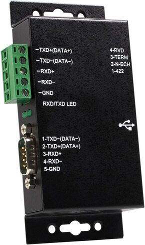 StarTech.com 1 Port Metal Industrial USB to RS422/RS485 Serial Adapter w/ Isolation (ICUSB422IS) Black in Kuwait