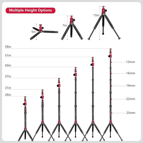 manbily كاميرا الهاتف الخليوي عصا سيلفي ترايبود monopod مع جهاز التحكم عن بعد لاسلكي، قابلة للتمديد السفر ترايبود الألومنيوم تمديد قضيب الكرة رئيس حامل الهاتف حقيبة حمل، ترايبود العرض، لمدونات الفيديو الحية in Kuwait