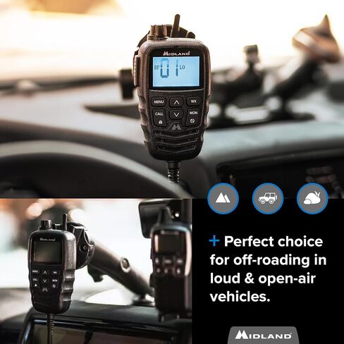 Midland – MXMC01 | Replacement Microphone for MXT275 & MXT575 – ANC Automatic Noise Canceling Electronic Microphone – Off-Roading Loud and Open-Air Vehicle - GMRS Farming Overlanding in Saudi Arabia