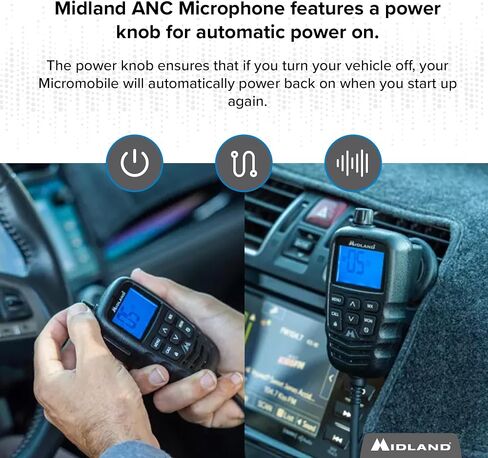 Midland – MXMC01 | Replacement Microphone for MXT275 & MXT575 – ANC Automatic Noise Canceling Electronic Microphone – Off-Roading Loud and Open-Air Vehicle - GMRS Farming Overlanding in Saudi Arabia