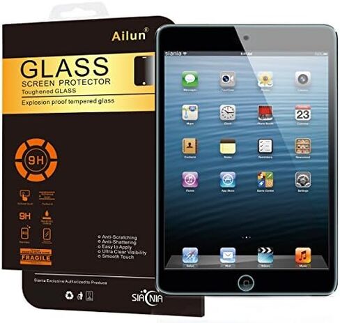 Ailun Screen Protector for iPad Mini 1 2 3 Tempered Glass 9H Hardness 2Pack Compatible with Apple iPad Mini 1 2 3 Ultra Clear 2.5D Edge Anti Scratch Case Friendly in Saudi Arabia