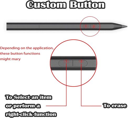 Rechargeable MPP 2.0 Tilt Pen Compatible for HP Touch Screen Devices, Compact Design Stylus Pen with 4096 Pressure Sensitivity, Magnetic Attachment Function, Black (3J122AA) in Saudi Arabia