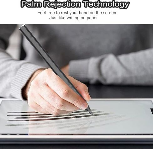 Rechargeable MPP 2.0 Tilt Pen Compatible for HP Touch Screen Devices, Compact Design Stylus Pen with 4096 Pressure Sensitivity, Magnetic Attachment Function, Black (3J122AA) in Saudi Arabia