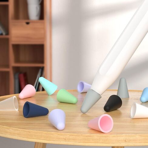 Joosko لقلم Apple الجيل الثاني والجيل الأول من غطاء رؤوس Nibs، [50 حزمة] واقي طرف القلم السيليكون النحيف، رسم بدون ضوضاء، لقلم Apple الجيل الثاني والأول. (حليب ابيض) in Kuwait