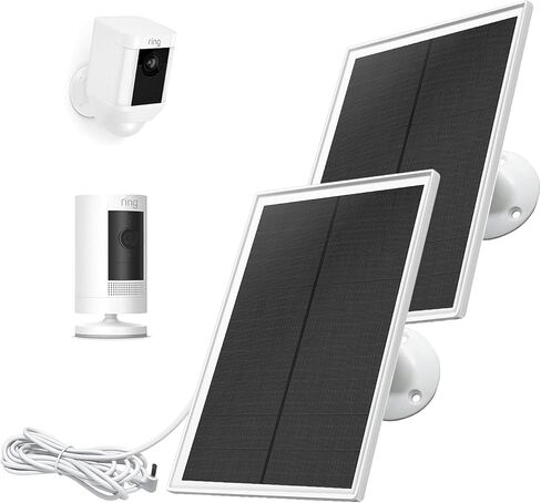 لوحة شمسية لكاميرا Ring، متوافقة مع بطارية Ring Stick Up Cam، بطارية كاميرا Ring Spotlight، مقاومة للماء، شحن سريع 6 وات، قابس DC3.5 مم (عبوتان) in Kuwait
