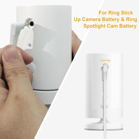 لوحة شمسية لكاميرا Ring، متوافقة مع بطارية Ring Stick Up Cam، بطارية كاميرا Ring Spotlight، مقاومة للماء، شحن سريع 6 وات، قابس DC3.5 مم (عبوتان) in Kuwait