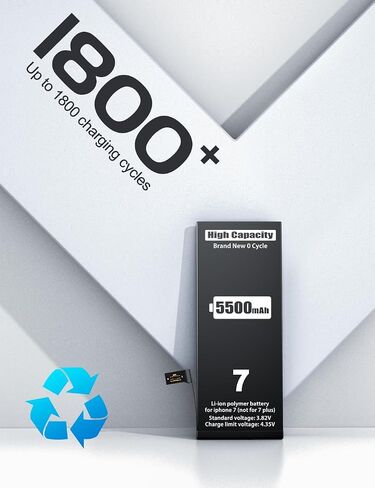 EMNT (5500mAh) Battery for iPhone 7 (2023 New Version),(Model:A1660, A1778, A1779) Replacement Battery with High Capacity for iPhone 7 with Full Remove Repair Tool Kit.22 in Saudi Arabia