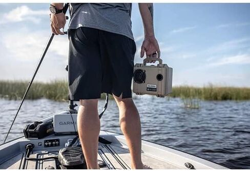 DemerBox DB1: Waterproof, Portable, and Rugged Outdoor Bluetooth Speakers. Loud Sound, 40+ hr Battery Life, Dry Box + USB Charging (Uyuni White) in Kuwait