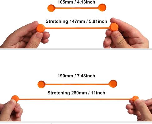 اربطة كابلات مغناطيسية، اربطة اسلاك مغناطيسية قابلة لاعادة الاستخدام من السيليكون لتجميع وتنظيم الكيبلات والاسلاك، يمكن استخدامها بعدة طرق (6 الوان - 12 قطعة) in Kuwait