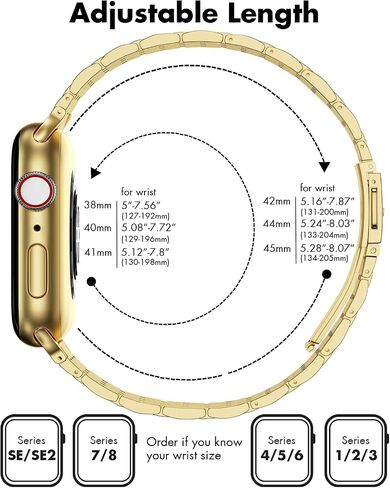 TISIMO for Apple Watch Band 38mm 40mm 41mm 42mm 44mm 45mm Series 9 8 7 6 5 4 3 2 1 SE SE2 Women and Men,Classic Stainless Steel Metal Watchband for iWatch Bands,Pretty Shiny Look in Saudi Arabia