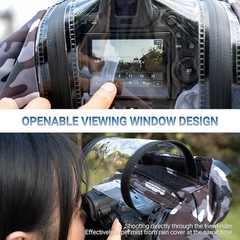 JJC Camera Rain Cover for Camera with Lens Below 9.1", Nylon Material in Kuwait
