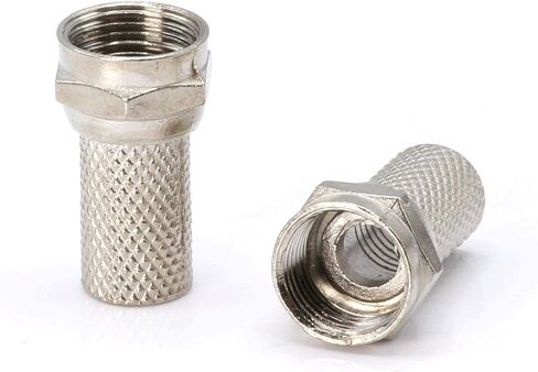 THE CIMPLE CO Screw-On Coaxial Cable Connectors for RG59 Coax - Twist-On Cable Ends with No Tools Required to Install - F-Style Fittings, 4 Pack in Kuwait