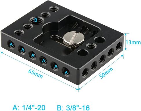 CAMVATE Camera Baseplate with 1/4" & 3/8" Thread Hole for DSLR Camera Cage Rig - 1578 in Saudi Arabia