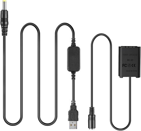 USB Cable AC-LS5 Drop Voltage Cable 5V-4.2V Camera Adapter + DK-X1 DC Coupler NP-BX1 NPBX1 Dummy Battery for Sony DSC-RX1 DSC RX100 RX1R in Saudi Arabia