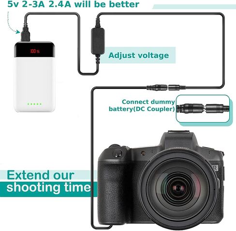 USB Cable AC-LS5 Drop Voltage Cable 5V-4.2V Camera Adapter + DK-X1 DC Coupler NP-BX1 NPBX1 Dummy Battery for Sony DSC-RX1 DSC RX100 RX1R in Saudi Arabia