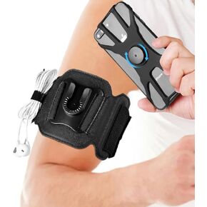 ZC GEL Running Phone Holder, Comfortable & 360° Rotatable Phone Armband (Headphone/Key/Card Holder) Fits All 4.5"-7" Smartphones, Perfect Arm Phone Holder for Running Jogging Walking Cycling Workout in Kuwait