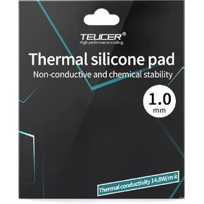 Thermal Pad 14.8 W/mK, 120x120x3mm, Non Conductive Heat Resistance High Temperature Resistance, Silicone Thermal Pads for Laptop Heatsink GPU CPU LED Cooler (3mm)