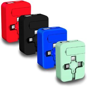 6 Pcs 3 in 1 Retractable Multi Fast Charging Cable Bulk with Phone Stand in Kuwait