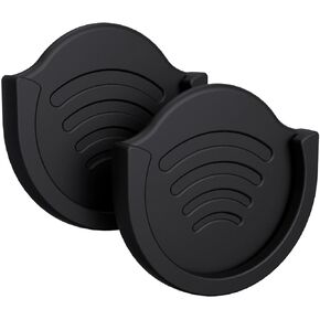 pop-tech Car Grips Mount for Phone Stand, 2 Pack Phone Holder for Collapsible Grip/Socket Mount Users with 3M Sticky Adhesive Replacement Used on Dashboard, Home, Desk, Wall - Black