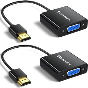 كابل HDMI إلى VGA بطول 6.6 قدم، كابل HDMI إلى VGA أحادي الاتجاه (ذكر إلى ذكر) متوافق مع الكمبيوتر، سطح المكتب، الكمبيوتر المحمول، الكمبيوتر الشخصي، الشاشة، جهاز العرض، HDTV، Raspberry Pi، Roku، Xbox