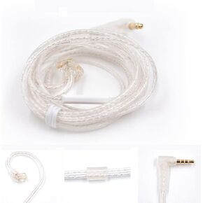 FAAEAL KZ ZST Earphone Upgraded Cable 0.75mm 2Pin Silver Plated Detachable Cable 3.5mm Gold-Plated Replacement Headsets Wire for KZ ZSR ED12 ES4 ZS10 AS06 AS10 ZSTX EDX Headphones (with Mic, B Pin)