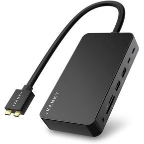 محطة إرساء iVANKY FusionDock 1 MacBook Pro مع محول طاقة 180 واط، قاعدة شاشة 12 في 2 مزدوجة 4K@60 هرتز لجهاز MacBook M1/M2/M3 Pro/Max Display Dock 2HDMI 2.0، 96W PD، 6 USB، Ethernet SD/TF Audio in Kuwait