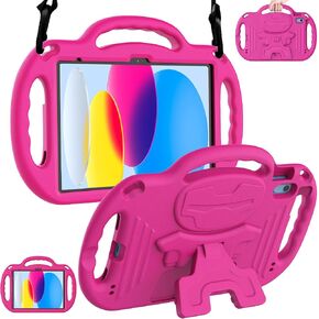 LTROP Kids Case for iPad A16 11th Generation (11-inch,2025)/ 10th Generation (10.9 Inch,2022)/ Air 5th/ 4th Gen 10.9" with Shoulder Strap, Shockproof Lightweight Handle Stand Child Bumper Case, Blue in Saudi Arabia