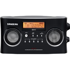 Sangean PR-D5 Portable Radio with Digital Tuning and RDS (White) & PR-D7 AM/FM Digital Rechargeable Portable Radio - White, One Size