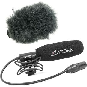 ميكروفون AZDEN SGM-250CX الاحترافي المدمج لإنتاج الأفلام والفيديو مع غطاء الزجاج الأمامي فروي SWS-CX in Kuwait