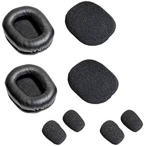 Ear Pad Cushion Kit for Blue Parrott B350-XT - Compatible with Jabra Evolve 65, 40, 30 - Enhances All-Day Wearing Comfort Over Original Foam Earpads, Leatherette, Microphone Windscreens by Global Teck in Saudi Arabia