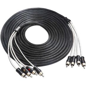 RECOIL PCI412 12ft 4-قناة RCA الصوت يربط كابل مزدوج محمية | نحاس ممتاز خالٍ من الأكسجين بنسبة 100% مع تقليل الضوضاء in Kuwait