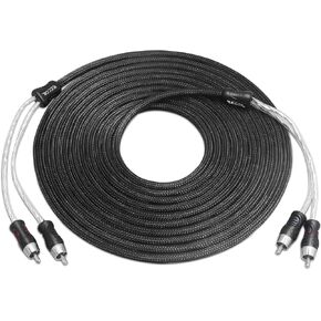 RECOIL PCI217 Premium 99.99% Oxygen Free Copper 17ft 2-Channel RCA Audio Interconnects Cable, Double Shielded with Noise Reduction