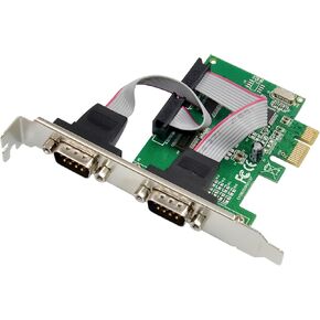 بطاقة محول وحدة تحكم المضيف التسلسلي DriverGenius بمنفذين PCI Express PCIe RS232 - PCIe إلى Serial DB9 متوافقة مع نظامي التشغيل Windows وLinux in Kuwait
