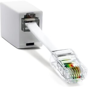 RetailAndBulk (2 Pack) Phone Jack to Ethernet Adapter RJ45 Female to RJ11 Male for Landline Telephone Service