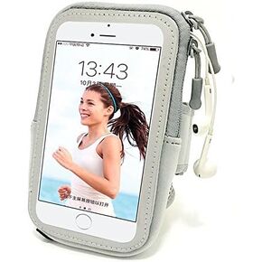 Neoprene and Nylon Sports Armband Sweatproof Workout Running Gym Fitness Cell Phone Case for Samsung Galaxy S22 S21 S20 FE S10 Plus A53 Note 20/ iPhone 13 12 Pro Max/OnePlus Nord N20/ Pixel 6 (Black) in Kuwait