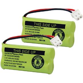 BT183342/BT283342 2.4V 400mAh Ni-MH BT166342/BT266342 BT162342/BT262342 Rechargeable Cordless Phone Battery CS6709 CS6609 CS6509 CS6409 EL52100 EL50003 (2 Pack) in Kuwait