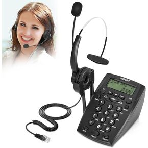 AGPtek® Call Center Dialpad Headset Telephone with Tone Dial Key Pad & REDIAL in Saudi Arabia