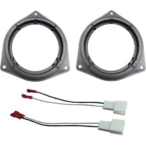 DKMUS 6.5" Car Door Speaker Mount Adapter Plates for Toyota Venza Solara RAV4 Camry Celica Echo Corolla Highlander 4 Runner Tundra Sequoia Yaris Prius Avalon Stand Ring Kit 1 Pair + Wiring Harness in Saudi Arabia