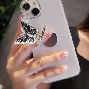 LSL Cute Butterfly Cell Phone Ring Holder 360°Rotation Metal Finger Stand Kickstand Universal Compatible with iPhone Samsung Galaxy LG Google Pixel iPad Three Pack Pink Blue Purple Pretty Butterfly