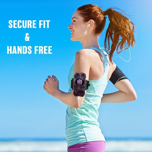 ZC GEL Running Phone Holder, Comfortable & 360° Rotatable Phone Armband (Headphone/Key/Card Holder) Fits All 4.5"-7" Smartphones, Perfect Arm Phone Holder for Running Jogging Walking Cycling Workout in Kuwait