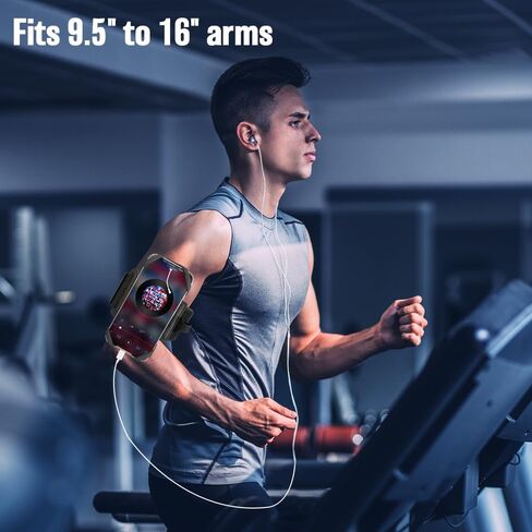 ZC GEL Running Phone Holder, Comfortable & 360° Rotatable Phone Armband (Headphone/Key/Card Holder) Fits All 4.5"-7" Smartphones, Perfect Arm Phone Holder for Running Jogging Walking Cycling Workout in Kuwait