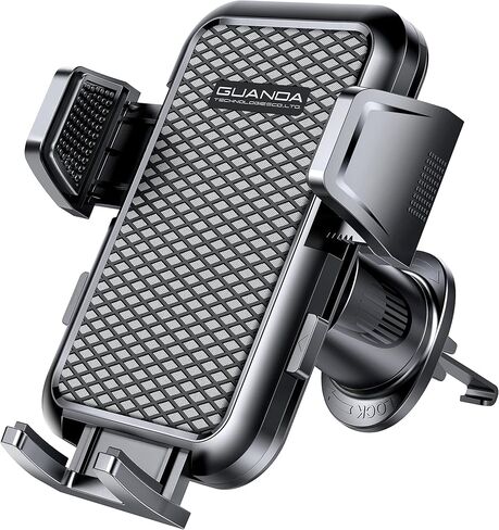 حامل هاتف مطور لتركيب فتحة تهوية السيارة مع مشبك خطاف فولاذي قابل للسحب، تشغيل بيد واحدة، حامل مشبك حر اليدين لهواتف iPhone وSamsung وHuawei وGoogle وNokia وجميع الهواتف الذكية in Kuwait