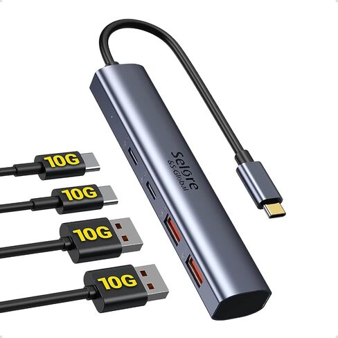10Gbps USB C Hub, USB C Splitter,USB C to USB C/A Hub,4 Ports USB C Multiport Adapter,USB C to USB Adapter for Laptop,Cellphone,Dell,HP,MacBook,iPad,Samsung.Etc(NOT Support Charging & Monitor) in Saudi Arabia