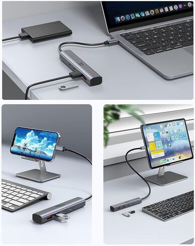 10Gbps USB C Hub, USB C Splitter,USB C to USB C/A Hub,4 Ports USB C Multiport Adapter,USB C to USB Adapter for Laptop,Cellphone,Dell,HP,MacBook,iPad,Samsung.Etc(NOT Support Charging & Monitor) in Saudi Arabia